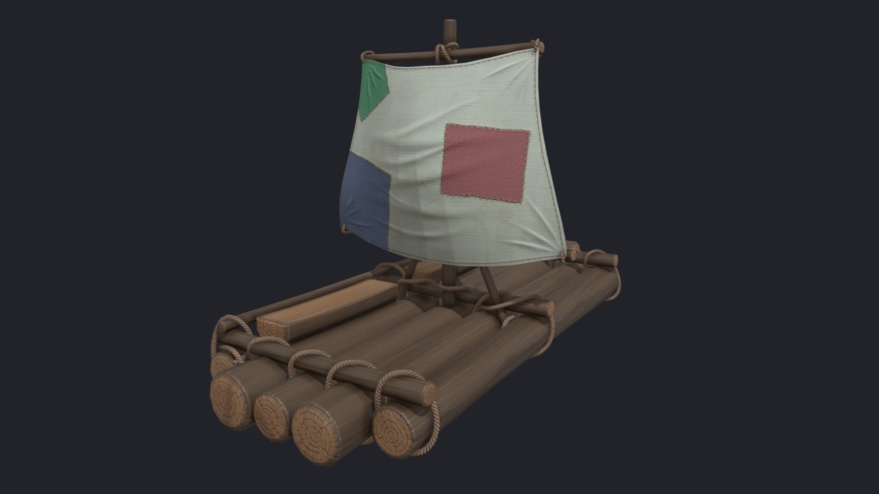 Stylized Raft – A Game-Ready 3D Model for Stunning Environments